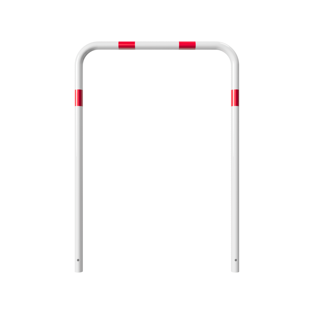 Beschermbeugel Ø48 mm | Wit-rood | Voor verankering in beton | Zonder tussenbuis