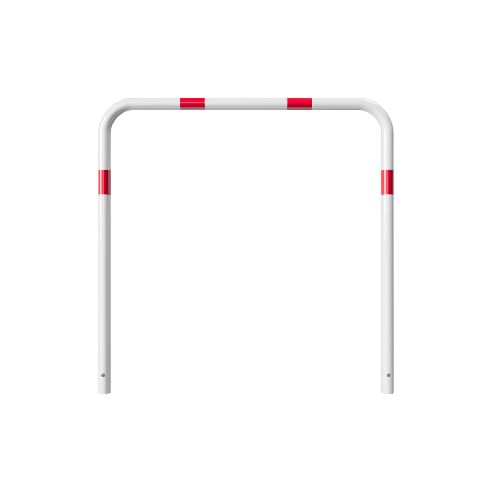 Beschermbeugel Ø48 mm | Wit-rood | Voor verankering in beton | Zonder tussenbuis