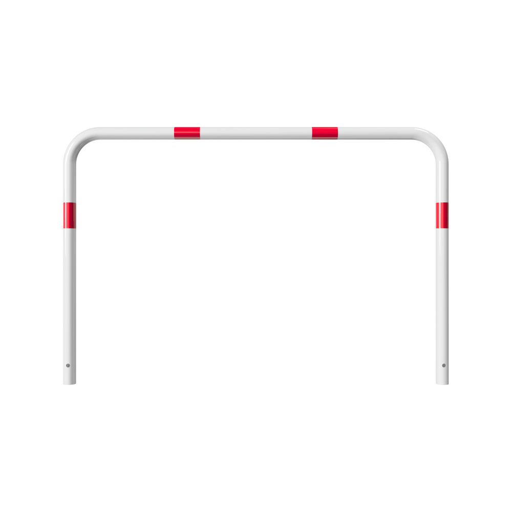 Beschermbeugel Ø48 mm | Wit-rood | Voor verankering in beton | Zonder tussenbuis