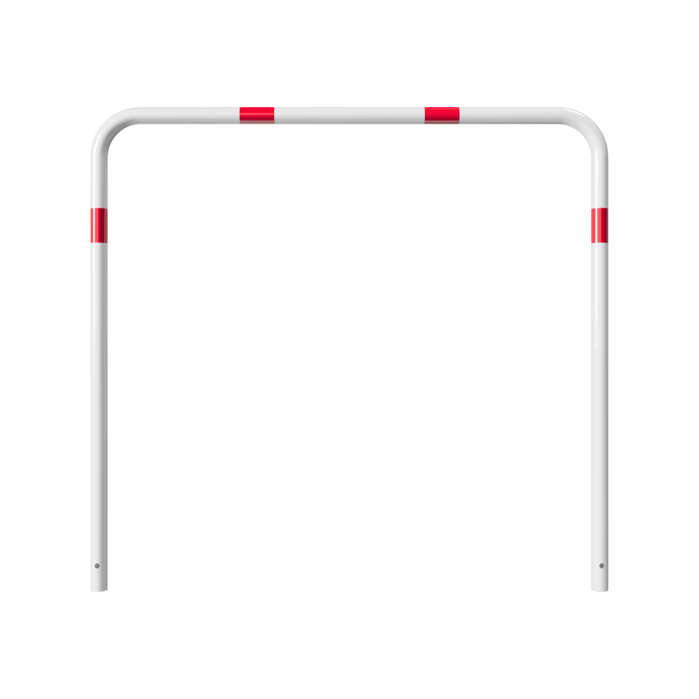 Beschermbeugel Ø48 mm | Wit-rood | Voor verankering in beton | Zonder tussenbuis