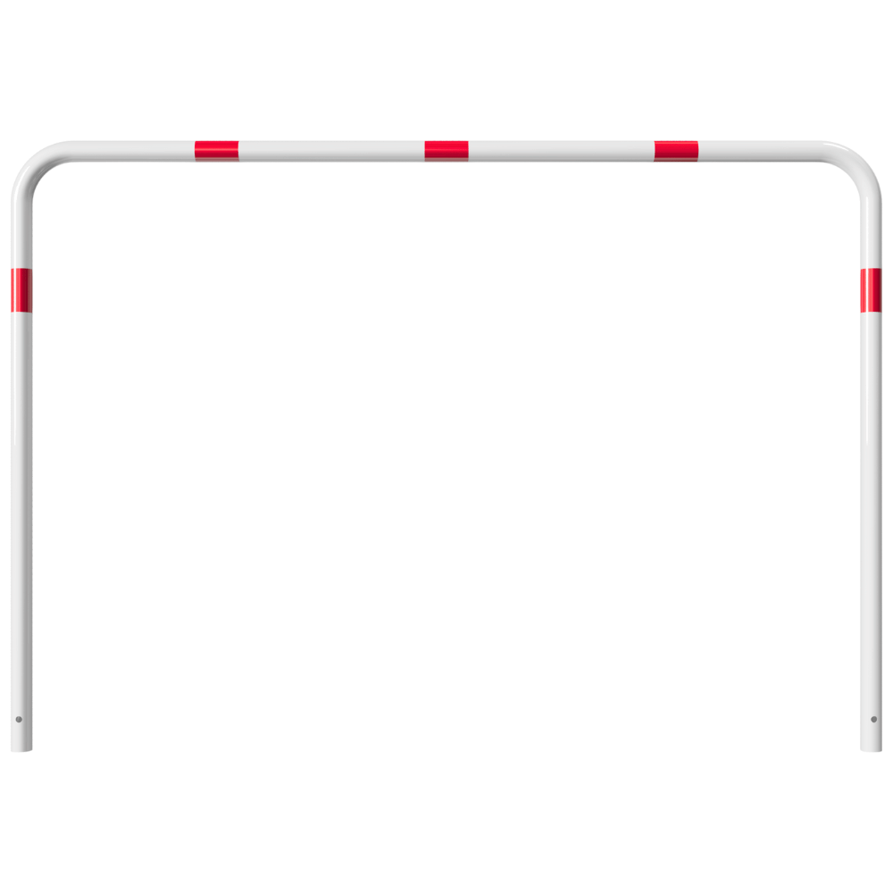 Beschermbeugel Ø48 mm | Wit-rood | Voor verankering in beton | Zonder tussenbuis