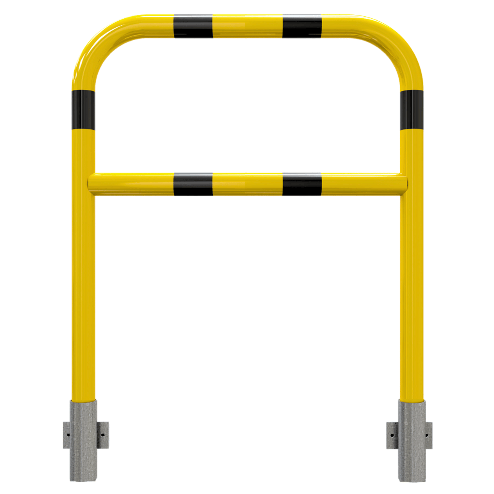 Beschermbeugel Ø60 mm | Geel-zwart | Voor muurbevestiging