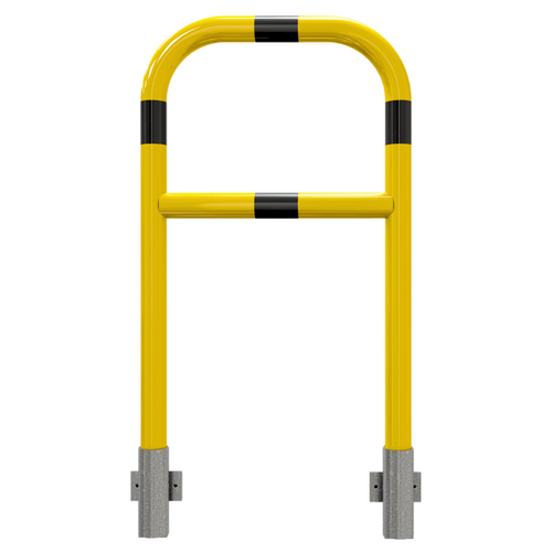 Veiligheidsrailing Ø60 mm | Geel-zwart | Voor muurbevestiging | Afneembaar