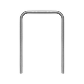 Verzinkt stalen beschermbeugel Ø60 mm, 1000x1400 mm, voor betonverankering, zonder tussenbuis.