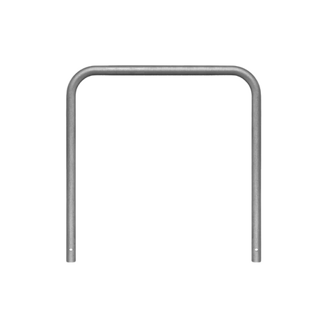 Verzinkt stalen beschermbeugel Ø60 mm, 1200x1200 mm, voor betonverankering, zonder tussenbuis.