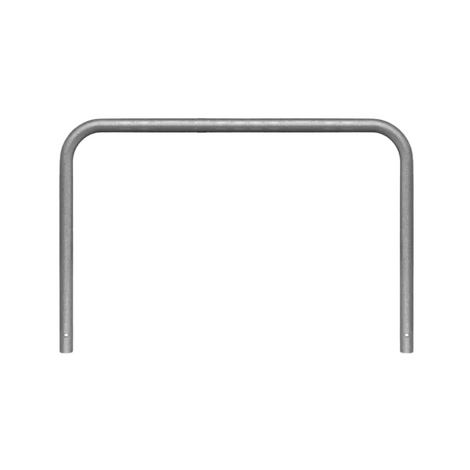Gegalvaniseerde stalen beschermbeugel Ø60 mm, 1500x1000 mm, voor betonverankering.