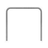 Verzinkt stalen beschermbeugel Ø60 mm, 1500x1400 mm, voor betonverankering, zonder tussenbuis.