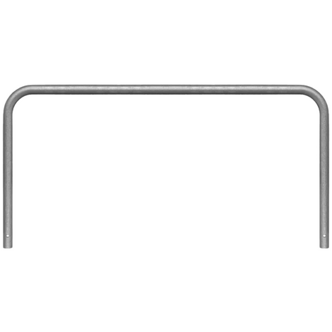 Verzinkt stalen beschermbeugel Ø60 mm, 2000x1000 mm, voor betonverankering, zonder tussenbuis.