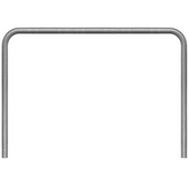 Verzinkt stalen beschermbeugel Ø60 mm, 2000x1400 mm, voor betonverankering.