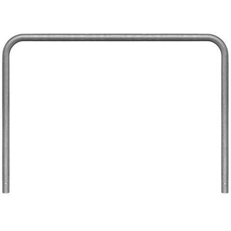 Verzinkt stalen beschermbeugel Ø60 mm, 2000x1400 mm, voor betonverankering.