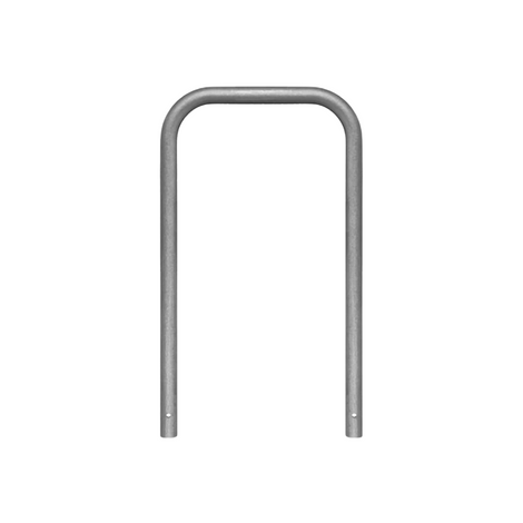 Verzinkt stalen beschermbeugel Ø60 mm, 700x1200 mm, voor betonverankering, zonder tussenbuis.
