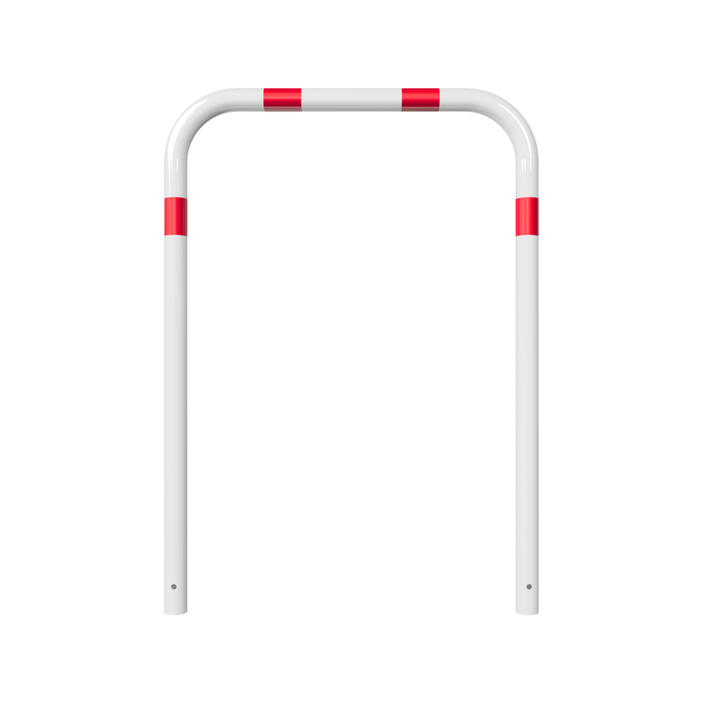 Beschermbeugel Ø60 mm | Wit-rood | Voor verankering in beton | Zonder tussenbuis