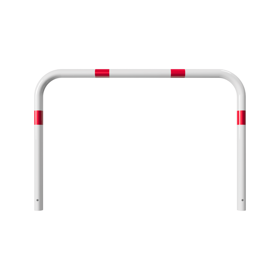 Beschermbeugel Ø60 mm | Wit-rood | Voor verankering in beton | Zonder tussenbuis