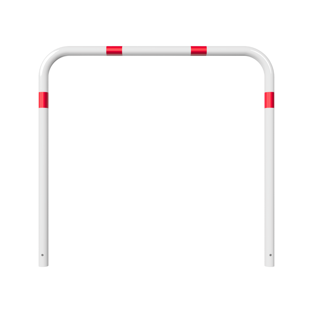 Beschermbeugel Ø60 mm | Wit-rood | Voor verankering in beton | Zonder tussenbuis