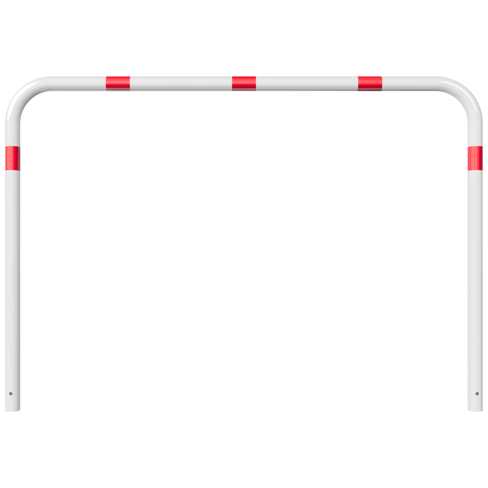 Beschermbeugel Ø60 mm | Wit-rood | Voor verankering in beton | Zonder tussenbuis