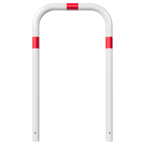 Beschermbeugel Ø60 mm | Wit-rood | Voor verankering in beton | Zonder tussenbuis