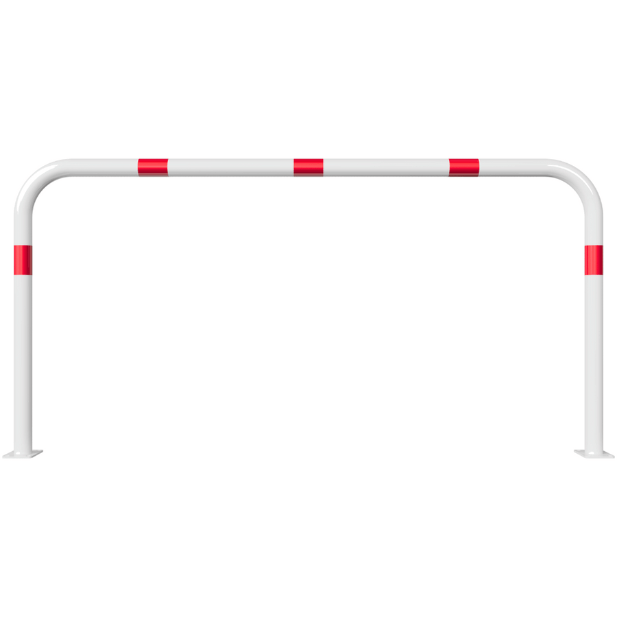 Beschermbeugel Ø60 mm | Wit-rood | Op voetplaat | Zonder tussenbuis