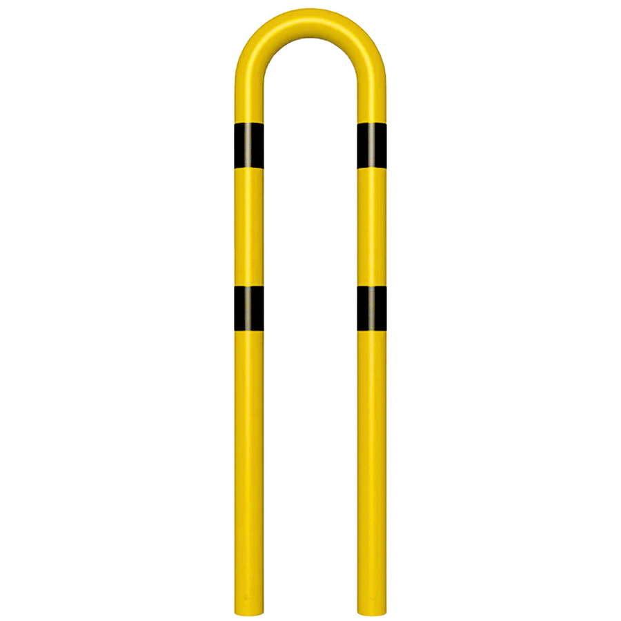 Beschermbeugel Ø76 mm | Geel-zwart | Voor verankering in beton