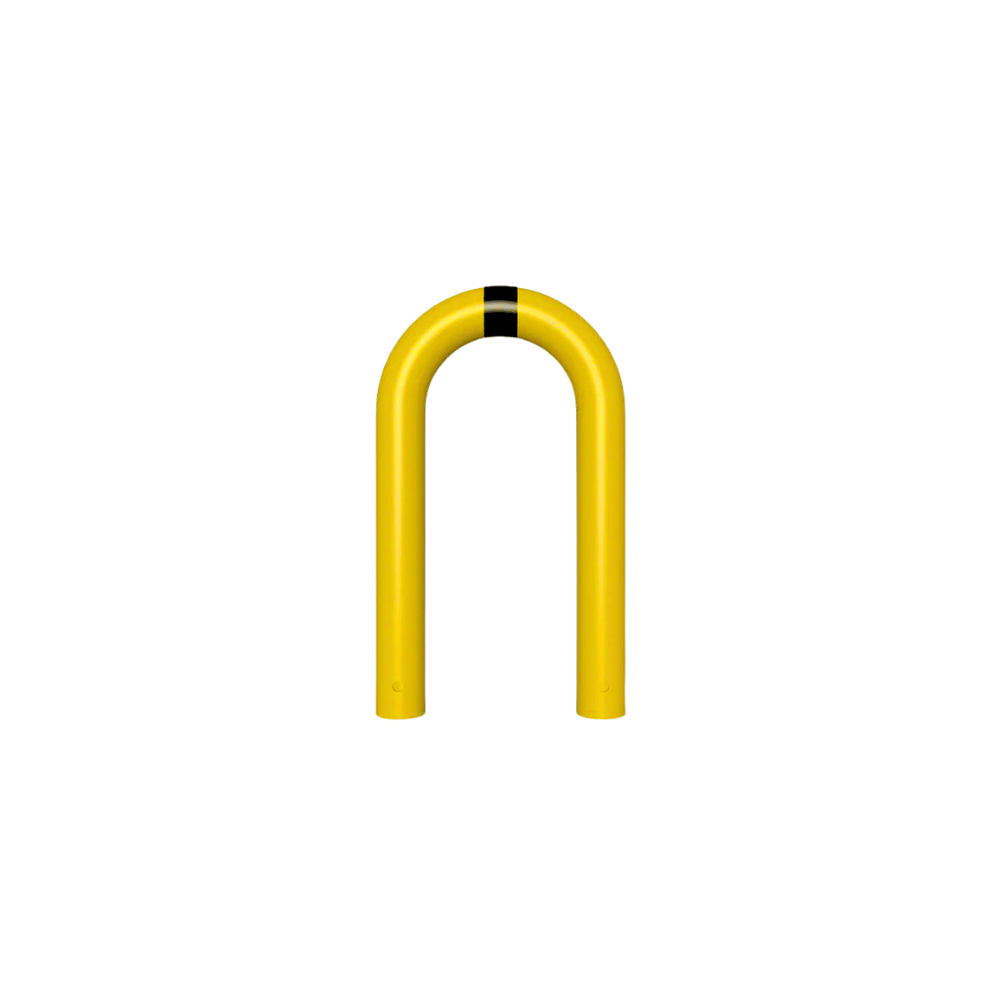 Beschermbeugel Ø76 mm | Geel-zwart | Voor verankering in beton