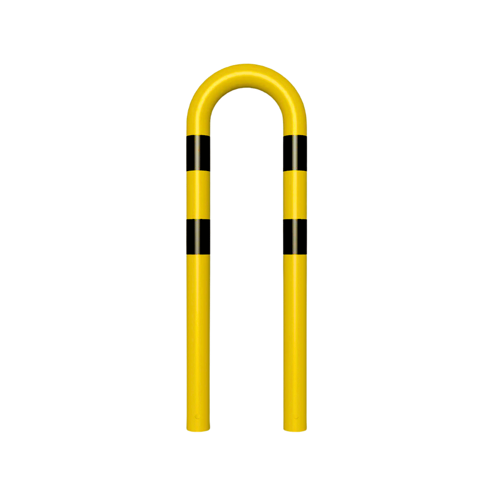 Beschermbeugel Ø76 mm | Geel-zwart | Voor verankering in beton