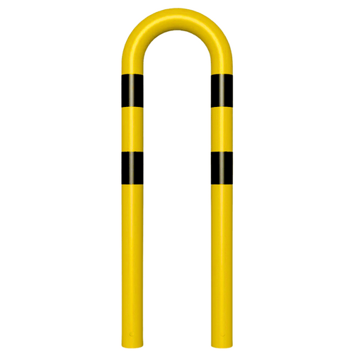 Beschermbeugel Ø76 mm | Geel-zwart | Voor verankering in beton