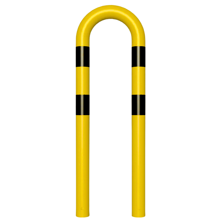 Beschermbeugel Ø76 mm | Geel-zwart | Voor verankering in beton