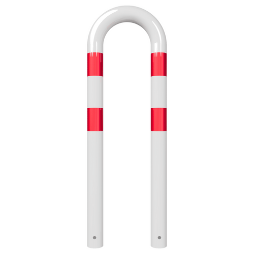 Beschermbeugel Ø76 mm | Wit-rood | Voor verankering in beton