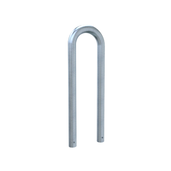 Verzinkt stalen beschermbeugel Ø76 mm, 400x1000 mm, voor betonverankering.