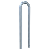 Verzinkt stalen beschermbeugel, Ø76 mm, 400x1500 mm, voor betonverankering.