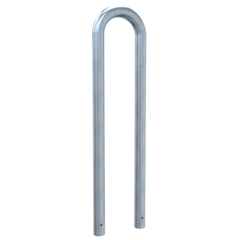 Verzinkt stalen beschermbeugel, Ø76 mm, 400x1500 mm, voor betonverankering.