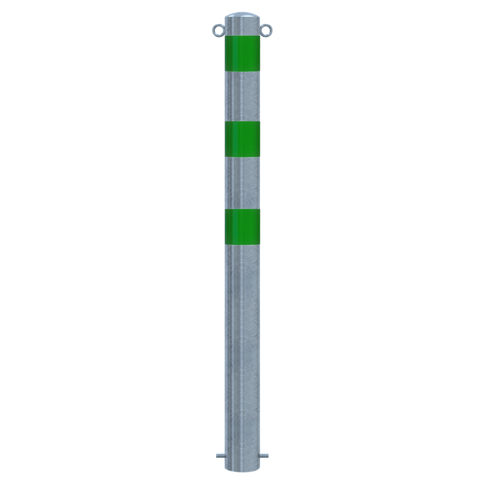 Beschermpaal Ø102 mm | Verzinkt-groen | Voor betonverankering of op voetplaat