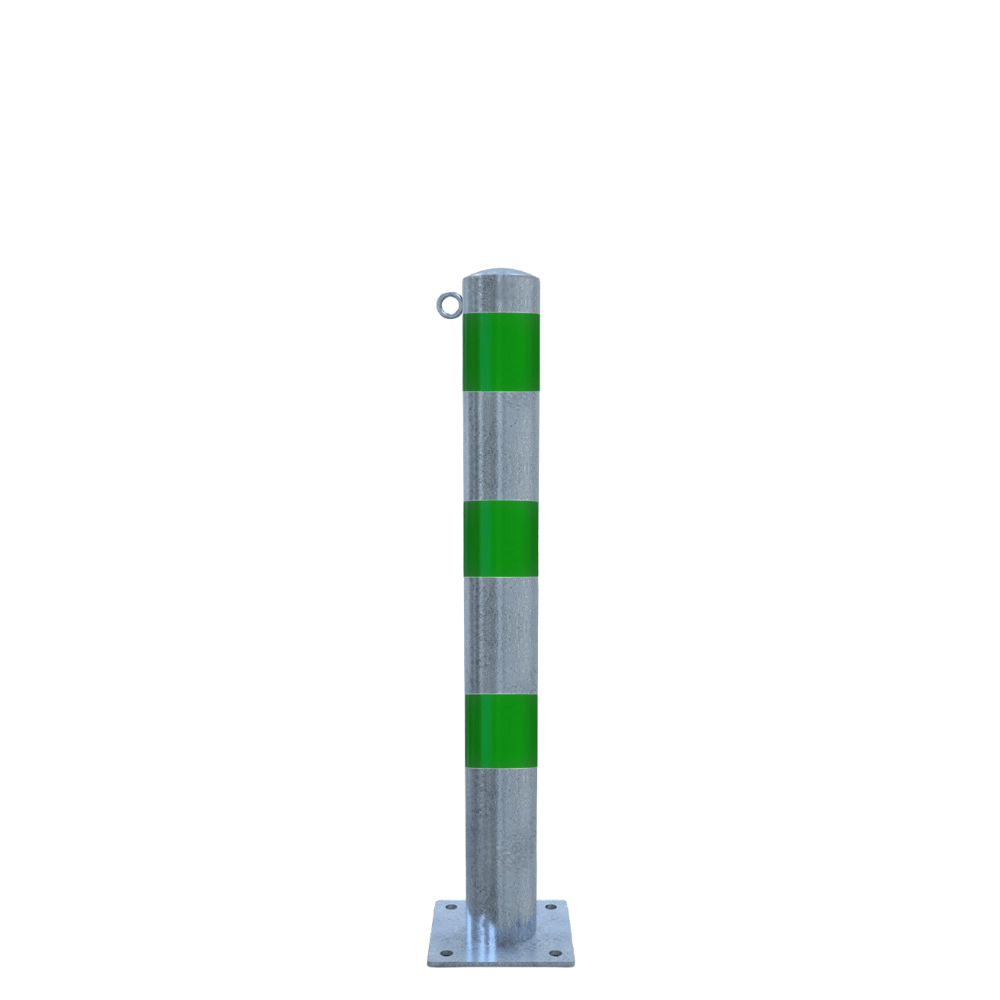 Beschermpaal Ø102 mm | Verzinkt-groen | Voor betonverankering of op voetplaat