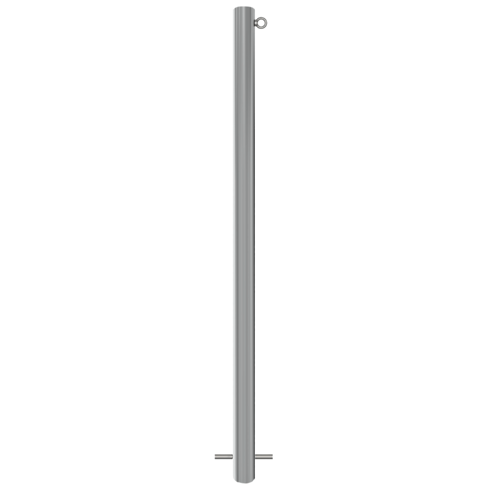 RVS beschermpaal Ø60 mm | Voor verankering in beton of op voetplaat