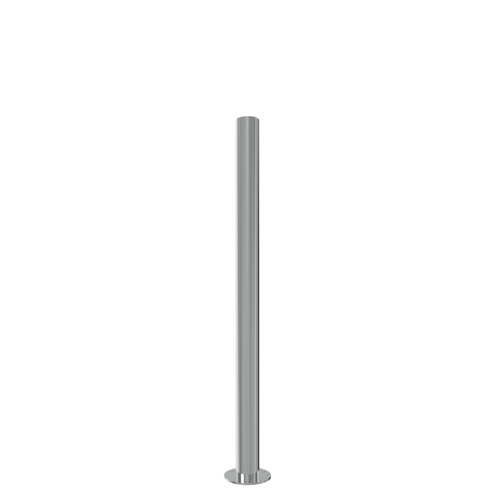 RVS beschermpaal Ø60 mm | Voor verankering in beton of op voetplaat