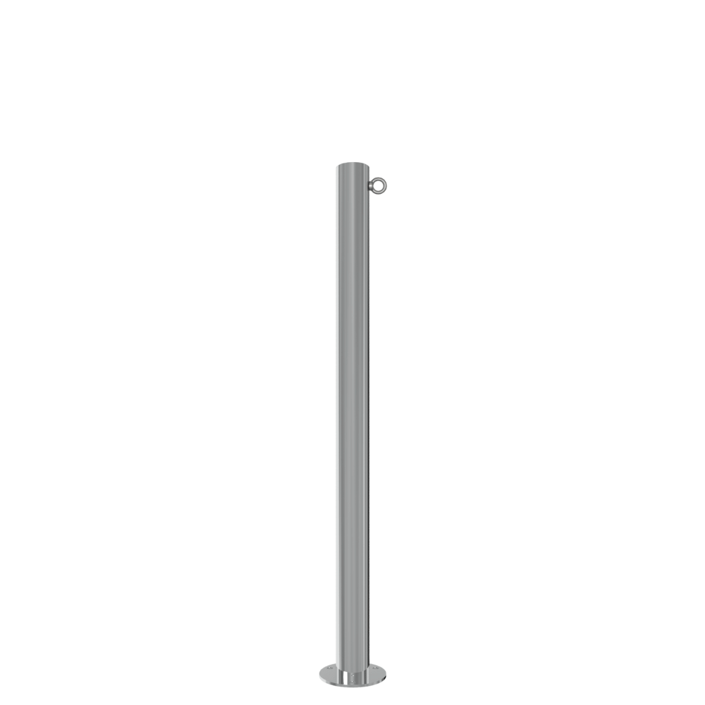 RVS beschermpaal Ø60 mm | Voor verankering in beton of op voetplaat