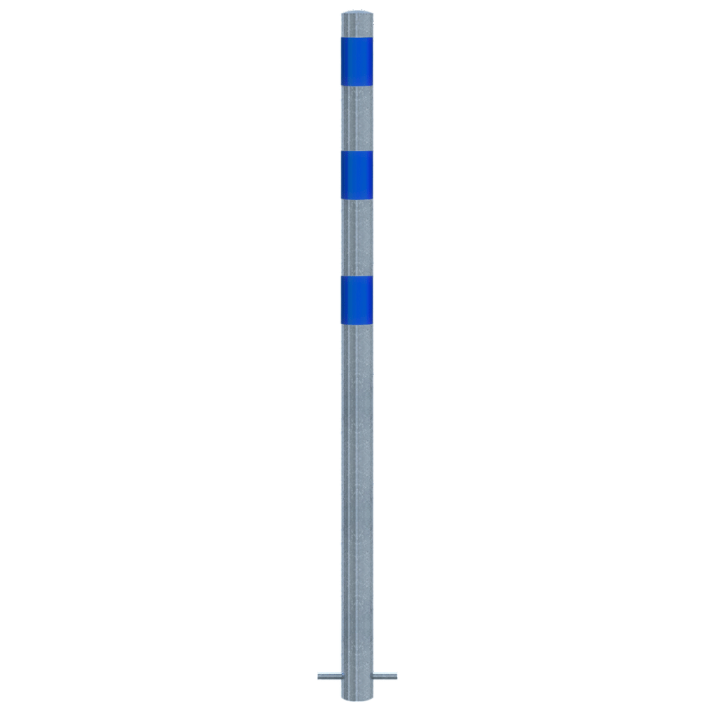 Beschermpaal Ø60 mm | Verzinkt-blauw | Voor betonverankering of op voetplaat