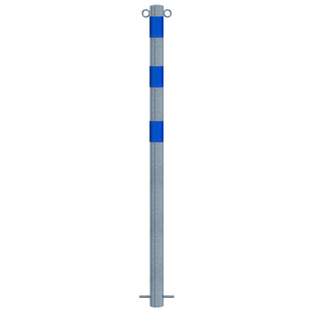 Beschermpaal Ø60 mm | Verzinkt-blauw | Voor betonverankering of op voetplaat