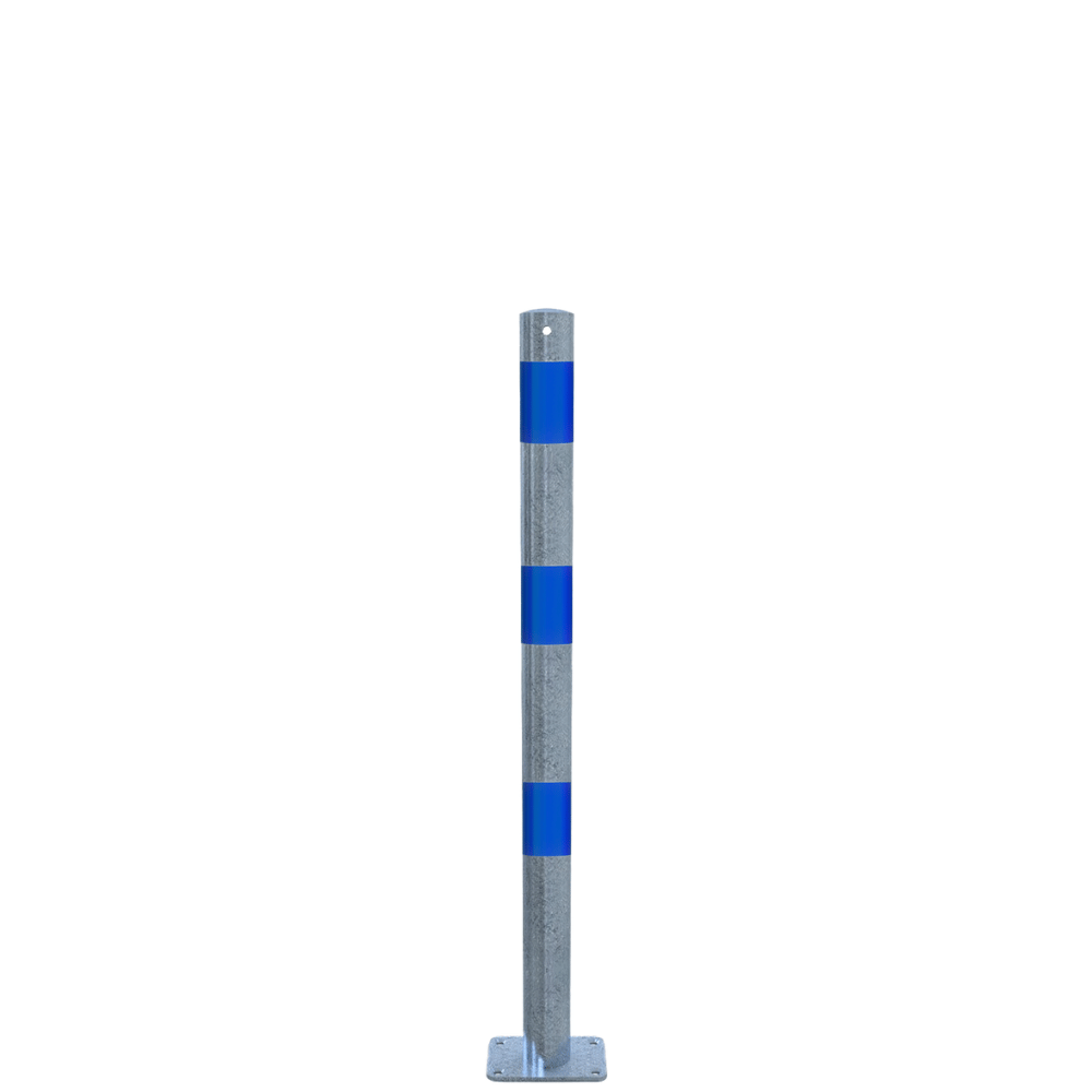 Beschermpaal Ø60 mm | Verzinkt-blauw | Voor betonverankering of op voetplaat