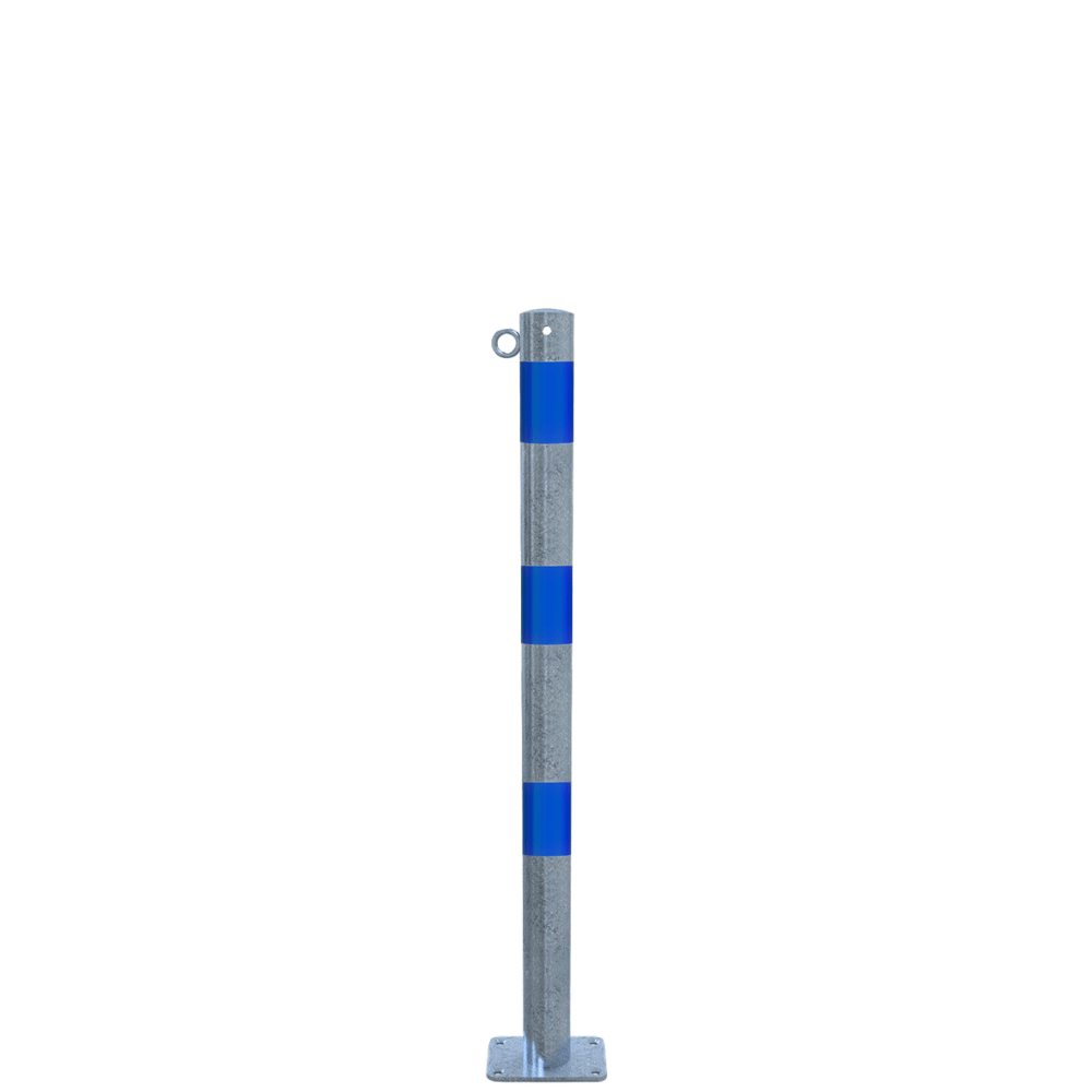 Beschermpaal Ø60 mm | Verzinkt-blauw | Voor betonverankering of op voetplaat
