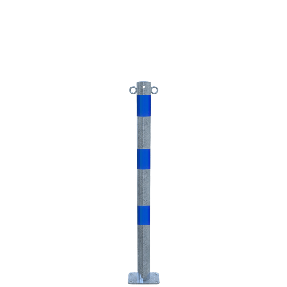 Beschermpaal Ø60 mm | Verzinkt-blauw | Voor betonverankering of op voetplaat