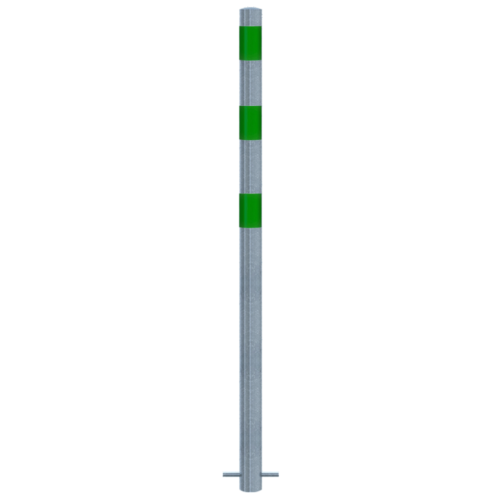 Beschermpaal Ø60 mm | Verzinkt-groen | Voor betonverankering of op voetplaat