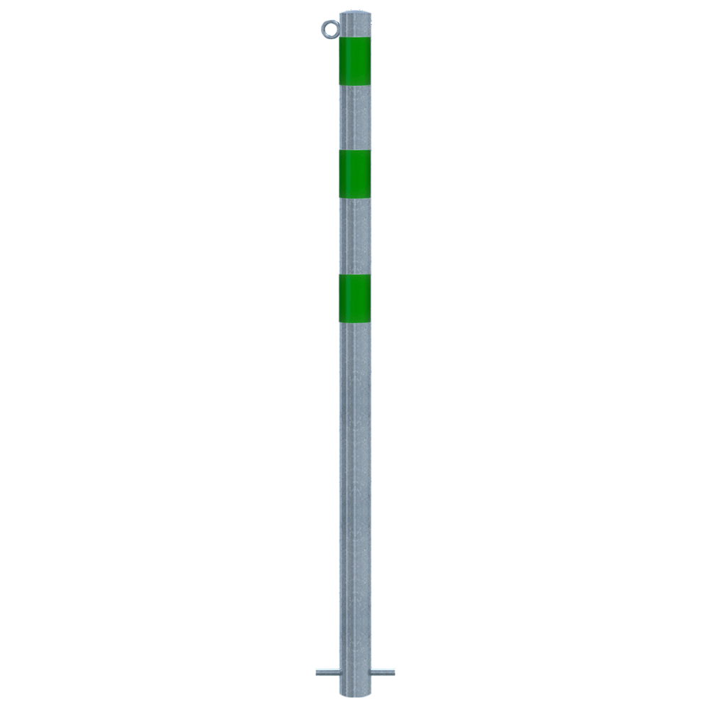 Beschermpaal Ø60 mm | Verzinkt-groen | Voor betonverankering of op voetplaat