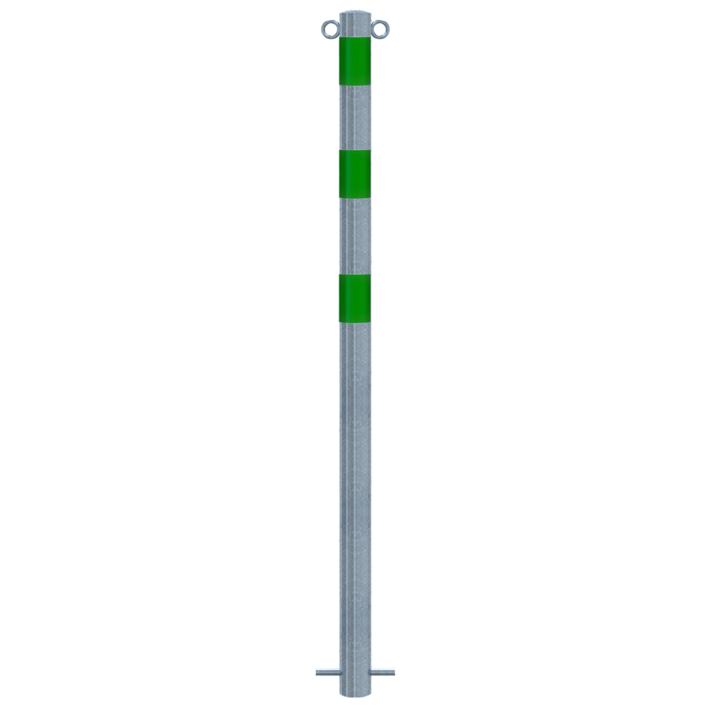 Beschermpaal Ø60 mm | Verzinkt-groen | Voor betonverankering of op voetplaat