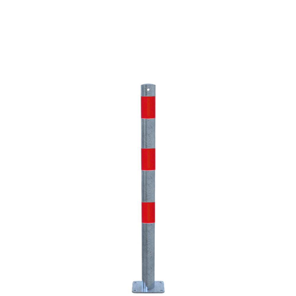 Beschermpaal Ø60 mm | Verzinkt-rood | Voor betonverankering of op voetplaat