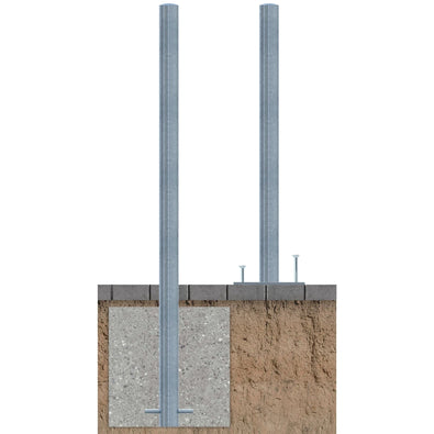 Beschermpaal Ø60 mm | Verzinkt staal | Voor betonverankering of op voetplaat