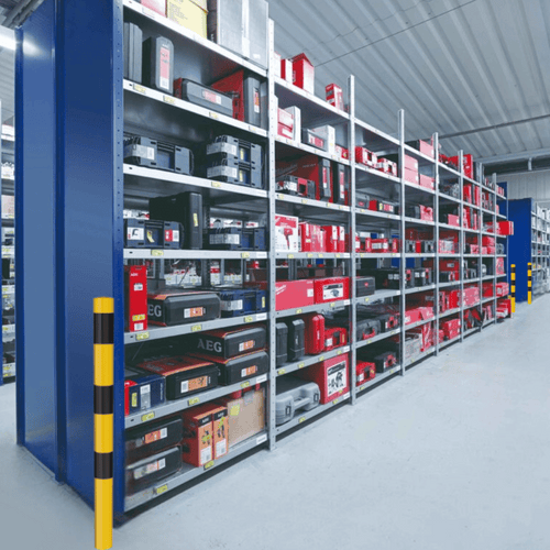 Beschermpaal 70x70 mm | Geel-zwart | Voor betonverankering of op voetplaat