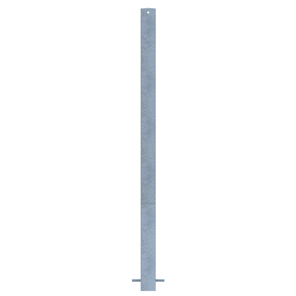 Beschermpaal 70x70 mm | Verzinkt staal | Voor betonverankering of op voetplaat