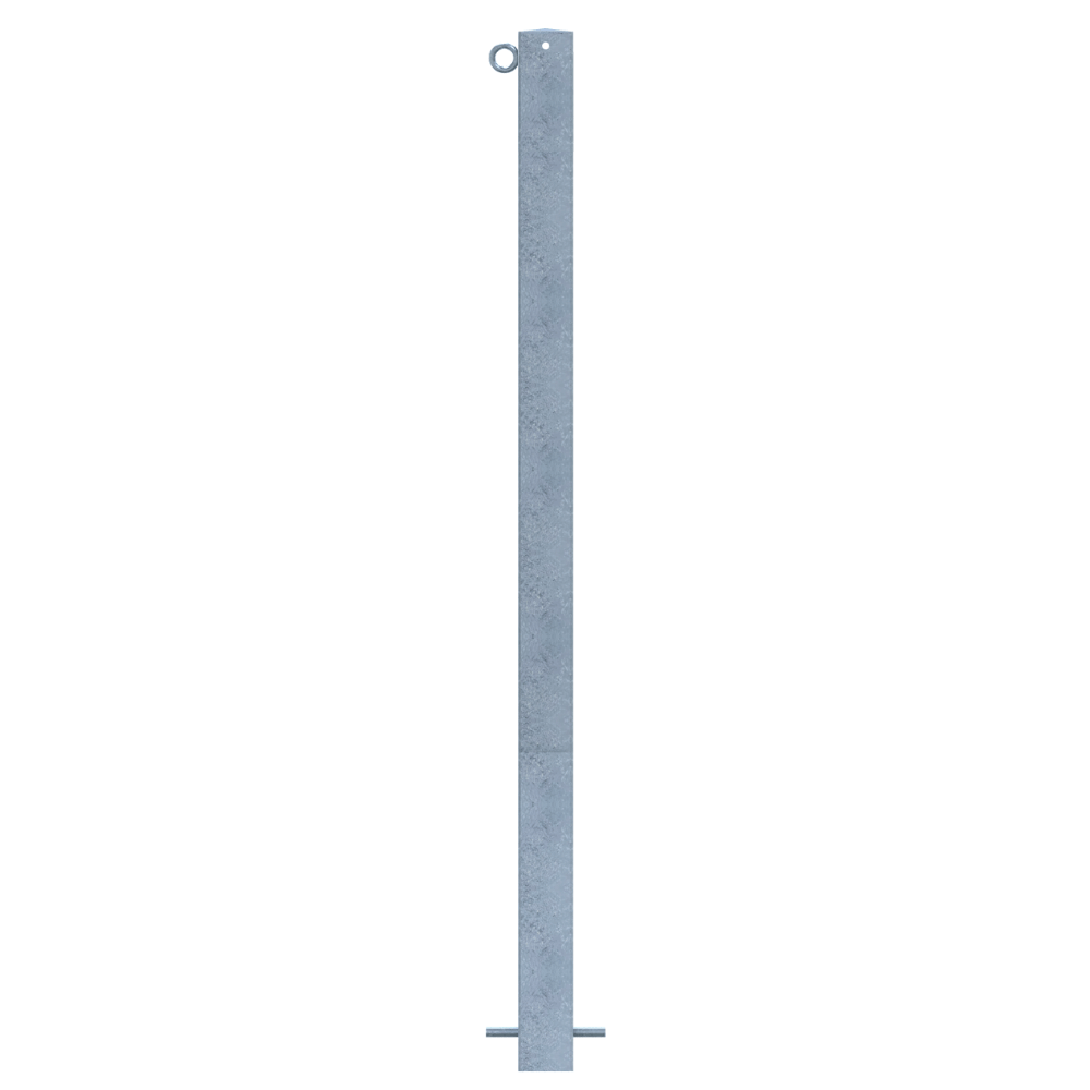 Beschermpaal 70x70 mm | Verzinkt staal | Voor betonverankering of op voetplaat