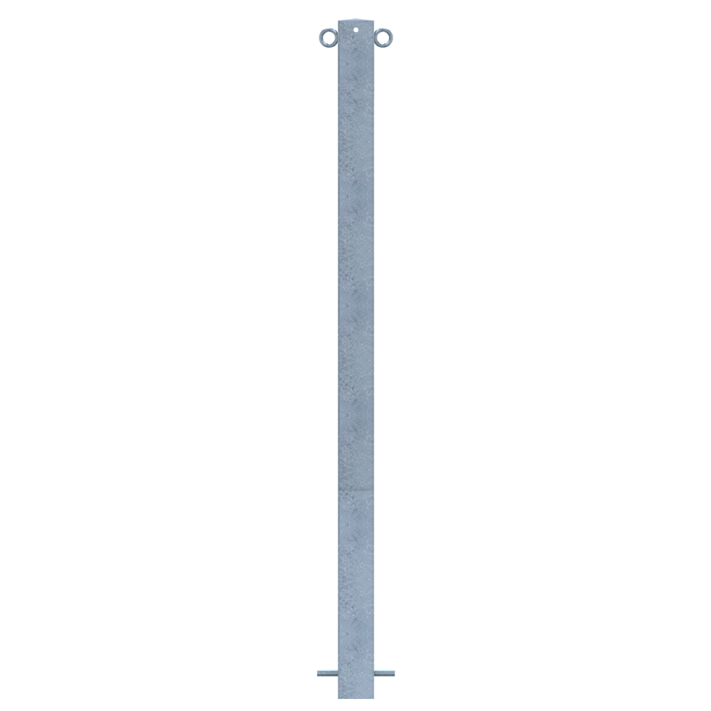 Beschermpaal 70x70 mm | Verzinkt staal | Voor betonverankering of op voetplaat
