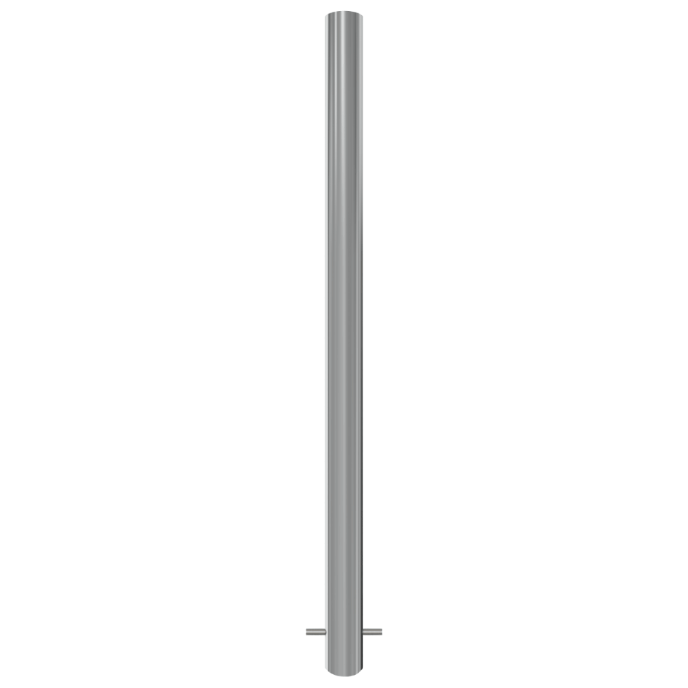 RVS beschermpaal Ø76 mm | Voor verankering in beton of op voetplaat